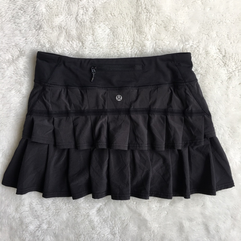 Lululemon Pace Setter Black Skirt Size 4